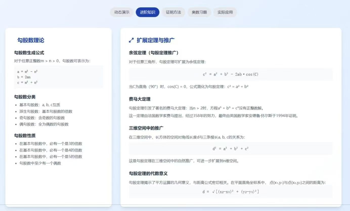 高中奥数AI助手进阶知识界面